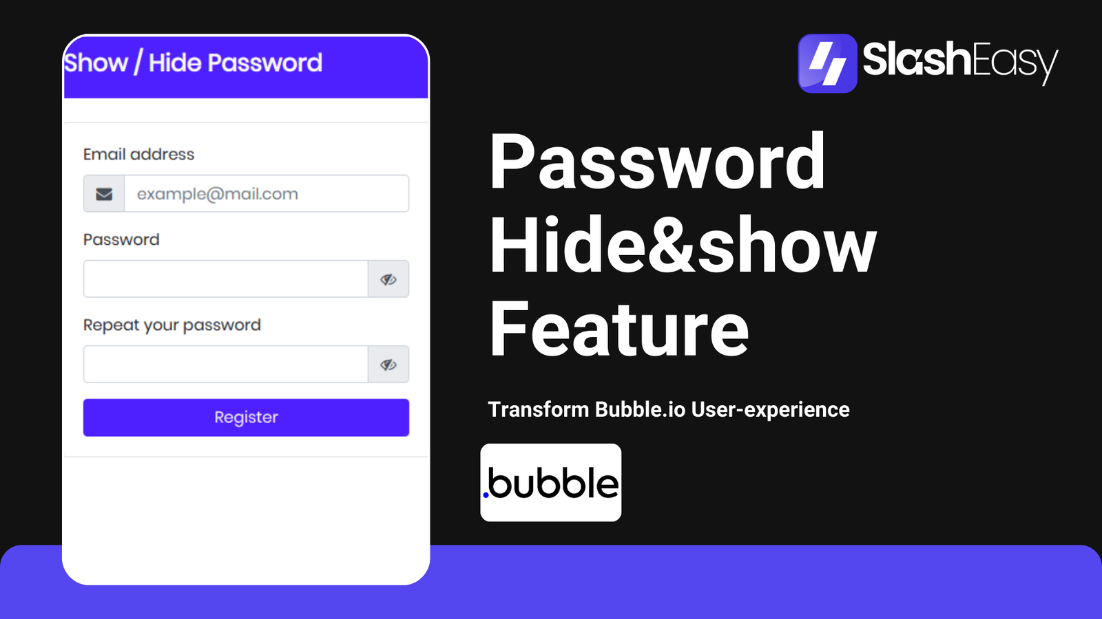 implement password hide and show